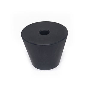 ขาตั้งยางสีดำแบบมีเกลียว ความแม่นยำสูง ผลิตตามสั่ง แผ่นยางกันลื่น ชิ้นส่วนเครื่องจักรกลซีเอ็นซี ได้รับการรับรองมาตรฐานไอเอสโอ - Product Image 2