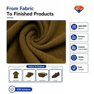 Tissu tricoté jaune <span class=keywords><strong>moutarde</strong></span> 220 GSM pour t-shirts, visières, sacs fourre-tout, baskets, textiles personnalisés - Product Image 1