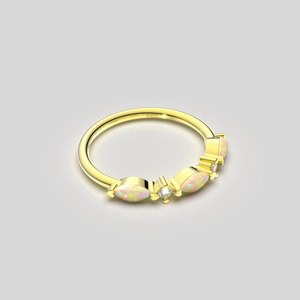 Anillo de Plata de Ley 925, anillo de ojo de caballo, anillo chapado en oro de 14K a la moda y lujoso, accesorios de joyería para mujer - Product Image 4