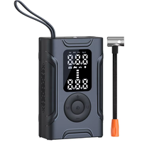 NOVUS NAC09 ABS Mini Compresseur d'air portable 12V 150 PSI pour pneus avec manomètre numérique et lumière d'urgence 2000mAh