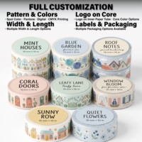 Ruban Washi Perforé à Bords Découpés Personnalisés Motif Jardin Urbain Aquarelle avec Impression CMJN pour Journalisation, Scrapbooking et Projets Créatifs en Papier