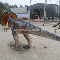 Expositions de Dilophosaures animatroniques grandeur nature pour parcs de safari ou répliques de grands dinosaures mobiles pour décoration