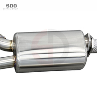 Système d'échappement complet en acier inoxydable SDO compatible avec Mercedes-Benz G63 AMG W463 5.5T 2012-2018 avec embouts noirs et silencieux Valvetronic