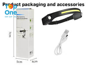 Top One Camping lampe de poche LED Inductions lampe frontale Rechargeable Silicone capteur lampe frontale - Product Image 6