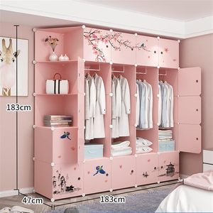 Caja de Almacenamiento de Plástico Rosa para Armario, Armario Modular para Niños, Armario Portátil de Plástico, Organizador de Armario - Product Image 2