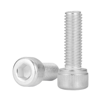 Vis à tête cylindrique à empreinte hexagonale en alliage d'aluminium 6061 M5 M6 M8 M10, filetage métrique léger, fixation à filetage hexagonal