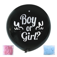 Ballons géants de 36 pouces noirs personnalisables pour la fête de révélation du sexe du bébé (garçon ou fille), la fête de remise des diplômes, Halloween, la fête des Mères
