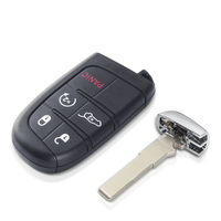 4BTN ABS noir voiture clé intelligente coque pour Jeep Grand Cherokee Dodge Ram 1500 voyage chargeur Dart Challenger Durango