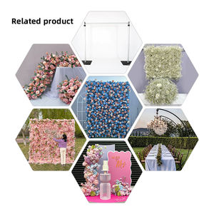 Prometti decorazione di sfondo di nozze tende di rosa blu di alta qualità arrotolare la parete del fiore artificiale - Product Image 5