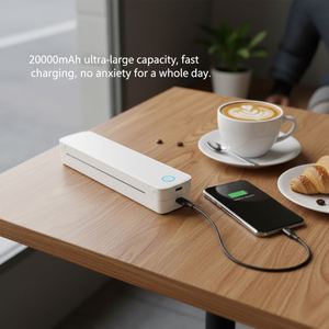 Imprimantes portables POS A403, imprimante thermique sans fil, imprimante sans encre, prend en charge le papier thermique en rouleau de 8,5'' x 11'' et A4, Macaron - Product Image 6