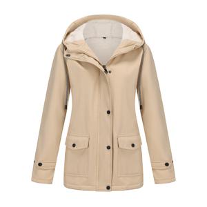 Chaqueta Deportiva con Capucha para <span class=keywords><strong>Mujer</strong></span>, Primavera-Otoño 2025, Cortavientos, Impermeable, con Forro Polar, Holgada, Talla Grande - Product Image 5