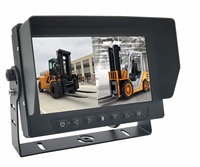 Système de stationnement avec moniteur HD à quatre vues de 7 pouces | Afficheur de tension large plage 12-36V pour chariot élévateur, excavatrice, grue, camion, bus – Entrée M12 pour la sécurité