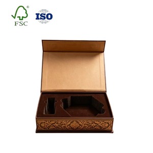 Luxury Magnetic Book Shaped Gift Box Custom Logo Embossed Premium Rigid Flip Top High End Elegant Packaging Box - Product Image 1