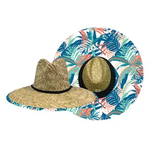 Nuovo arrivo il logo del cliente marchi di fabbrica Su Misura adulti cappello di paglia cappelli di festa all'ingrosso