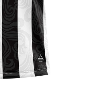 Wholesale High Quality Soccer Jersey Supplier Custom <strong>Black</strong> <strong>White</strong> <strong>Stripe</strong> Breathable Classic Football <strong>Shirt</strong> for Kids - Product Image 4