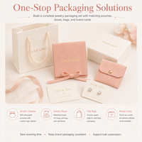 Pochette en microfibre suédée personnalisée avec bouton-pression et gaufrage pour l'emballage de bijoux et le rangement de cadeaux (vente en gros)