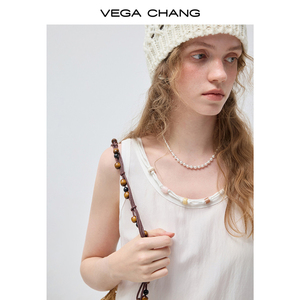 Robe d'été décontractée ample blanche sans manches VEGA CHANG avec ourlet en dentelle ajourée, matière douce <span class=keywords><strong>et</strong></span> confortable - Product Image 4