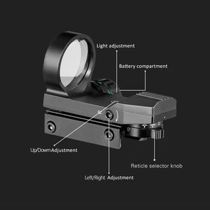 Mirino Olografico HD110 con <span class=keywords><strong>Punto</strong></span> Rosso a 4 Punti, Mirino Ottico a Riflessione, Mirino Laser in Metallo, Adatto per Accessori - Product Image 2