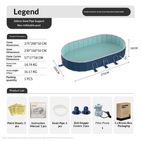 Faltbarer PVC-Swimmingpool ohne Aufblasen für den Heimgebrauch, großer Kinder-Sonnenschutz für den Außenbereich, Wasserspielplatz im Hof
