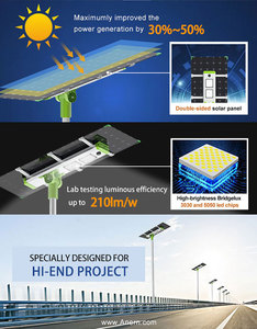 Lampe solaire Anern <span class=keywords><strong>60W</strong></span> avec caméra intégrée, lampadaire solaire pour autoroute et jardin, lampadaire solaire LED extérieur 100W 150W 200W - Product Image 3