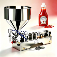 Machine de remplissage semi-automatique pour petites entreprises, pour le miel, l'huile, le ketchup, la mayonnaise, et l'emballage en sachets