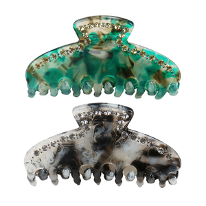 Pinzas para el Cabello con Pedrería, Pinzas para el Cabello de Acetato de Alta Calidad, Pinzas para el Cabello para Mujeres y Niñas, Accesorios para el Cabello con Clip para Cola de Caballo - Product Image 2