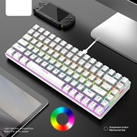 K84 clavier mécanique filaire remplaçable à chaud couleur magique rétro-éclairé 84 touches clavier de bureau de jeu pour ordinateur portable