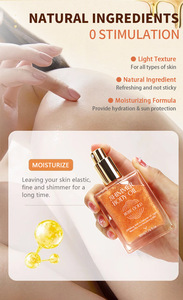 Huile Corporelle Scintillante de Luxe MLM – Huile Éclatante pour le Corps Entier, Hydratante et Illuminateur de Peau – Cosmétique OEM Marque Privée - Product Image 3