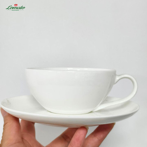 Bone <b>China</b> <b>Cup</b> <b>Saucer</b> Set Custom Logo for Hotel/Restaurant Bulk Purchase Espresso/Cappuccino/Hot Cocoa/Tea <b>Cups</b> Eco-Friendly - Product Image 2