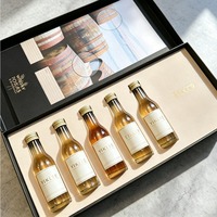 Coffret Cadeau Mini Bouteilles d'Alcool – Emballage Ondulé pour 4 Bouteilles de Spiritueux/Vin/Champagne – Personnalisable avec Logo – Emballage Vide