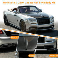 Kit carrosserie en fibre de carbone style MSY, tuyau d'échappement, aileron arrière, jupes latérales, pare-chocs arrière, lèvre avant pour Rolls Royce Wraith Dawn