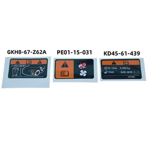Étiquette de climatisation Mazda R-134a 0,490 kg PAG SAE J639 GV9B - Product Image 4