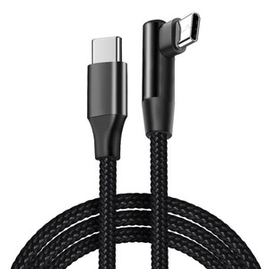 Câble de données USB-C coudé à 90° PD66W à charge rapide, tressé en nylon, pour gaming - Product Image 1