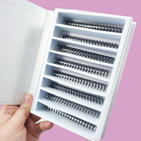 Extensions de cils ultra-rapides pré-faites, volume intense, en bouquets préformés, en vrac, 1000 plateaux mixtes, base fine, cils 10D 7D