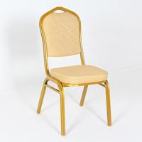 Chaises de mariage empilables en acier inoxydable doré et argenté, design moderne, avec coussin de siège, pour hôtel et salon – Vente en gros