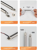 Actionneur linéaire électrique Faradyi Brush 5V 7.4V DC avec protection par interrupteur de fin de course, en acier inoxydable, type stylo 9mm, mouvement alternatif