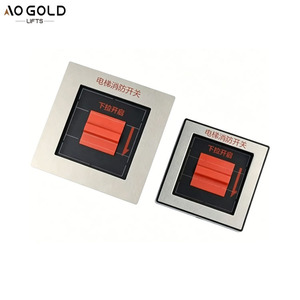 Caja de seguridad contra incendios para ascensor, compatible con <span class=keywords><strong>Otis</strong></span>, de acero inoxidable, ultrafina, empotrada en pared, sin base, con interruptor de incendios y bloqueo de estación base - Product Image 2