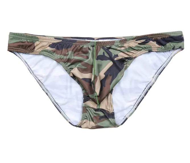 Popular Fashion Men's Triangle Sexy Low-Rise Underwear Camouflage U Bump Briefs