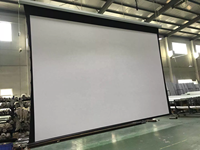 Écran de projection motorisé blanc mat de 120 pouces 16:9, montage mural/plafond, écran rétractable automatique pour usage domestique