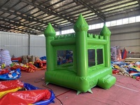 Château gonflable Kaluen vert, petit château gonflable pour enfants, château gonflable d'intérieur pour enfants