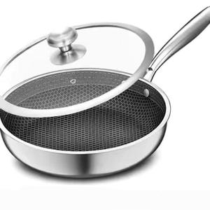 Poêle à frire en nid d'abeille en acier inoxydable 316L poêle antiadhésive crêpe Omelette cuisinière à <span class=keywords><strong>Induction</strong></span> spéciale cuisinière à gaz universelle - Product Image 3