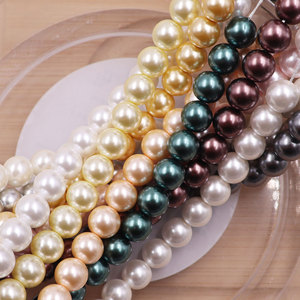 Miçangas de Vidro Soltas Redondas de 10mm em Cores Mistas Cinza Champanhe, Material de Cristal para Decoração de Joias e Confecção de Pulseiras - Product Image 4