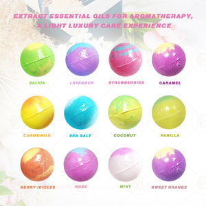 Lot de 12 bombes de bain parfumées écologiques, bio, véganes et colorées, coffret cadeau avec logo personnalisé, hydratant, relaxant, nettoyant, <span class=keywords><strong>SPA</strong></span> - Product Image 2