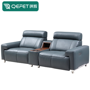 Nhà phòng khách chính hãng Da điện ngồi có thể ngả sofa màu xanh phương tiện truyền thông phòng rạp hát ghế sofa rạp chiếu phim tại nhà đồ nội thất - Product Image 3