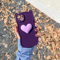 Nouveaux produits colorés 3D grand amour coeur Design doux TPU étui de téléphone antichoc pour iPhone 14 14 Pro Max