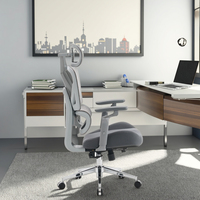 Chaise de bureau exécutive moderne en maille, appui-tête 3D réglable, pivotante et inclinable, ergonomique, dossier haut, siège confortable, nouveau design 3D