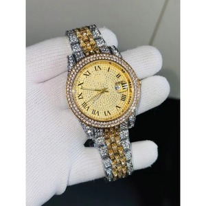 Reloj de Pulsera de Cuarzo de Lujo con Diamantes Completos, Esfera con Números Romanos, Estilo Hip Hop y de Negocios, Novedad 2026 - Product Image 3