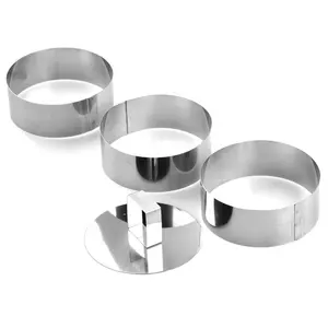 Wholesale kitchen diy baking commercial practical round shape mousse dessert ring stainless steel cheese cake mold