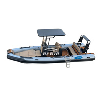 Bateau semi-rigide de luxe Haide CE 21,7 pieds Patrol DL660, bateau semi-rigide en aluminium, bateau semi-rigide de plaisance, bateau semi-rigide gonflable 6,5 m 650