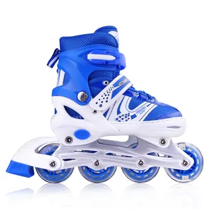 批发 PVC led 照明轮内联 skates 鞋到四轮 Roller 鞋最便宜的滑冰 3 在 1